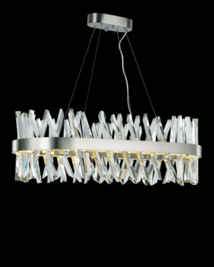 Akasha Oval Pendant Satin Nickel