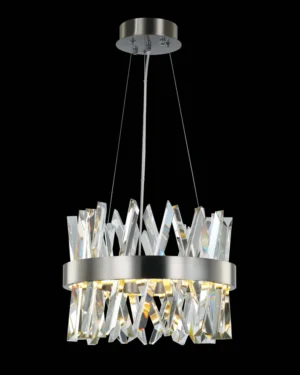 Akasha Round Pendant D40cm Satin Nickel