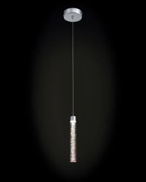 Crackle 1Lt Pendant Chrome