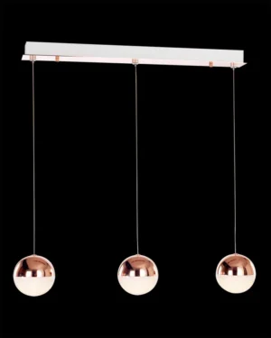 Eclipese 3Lt Bar Pendant Copper Dimmable