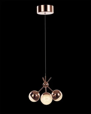 Eclipse 3Lt Cluster Semi Flush Copper Dimmable