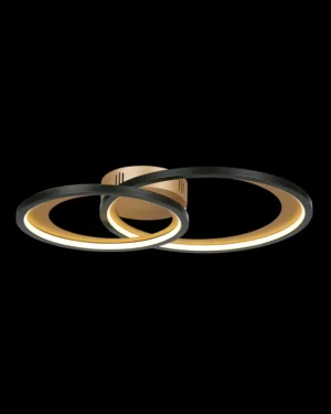 Saturn Overlapping Flush Black with Gold